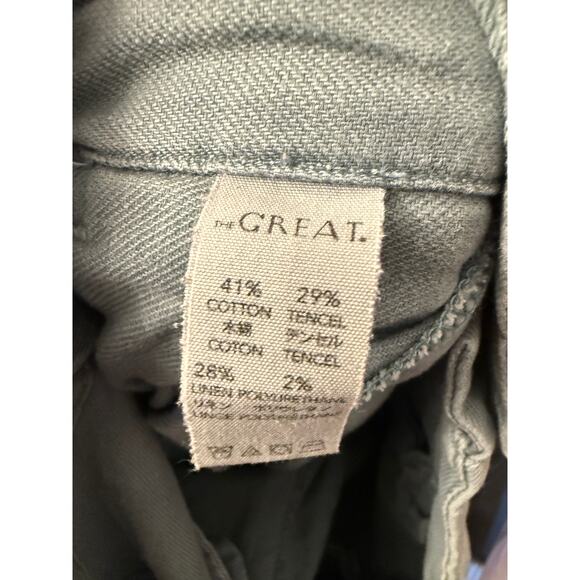 The GREAT. Blue Cotton Tencel Pants Casual Blue 0 Minimal Quiet Luxury Versatile - Picture 6 of 6